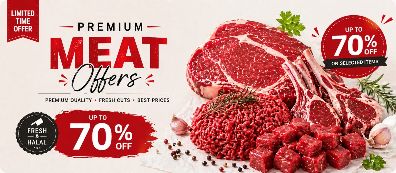 Premium meat offers
